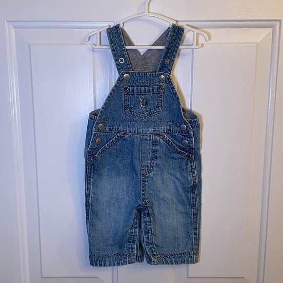 GAP - Infant - Denim Full Length Lined Overalls - Picture 1 of 5